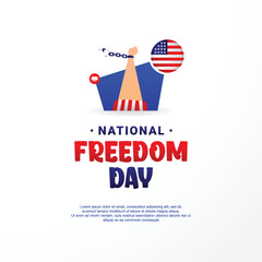 National Freedom Day Design Background For Greeting Moment