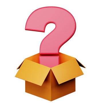 3d mystery box icon illustration
