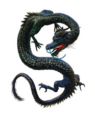 Obraz premium chinese dragon statue 3d render