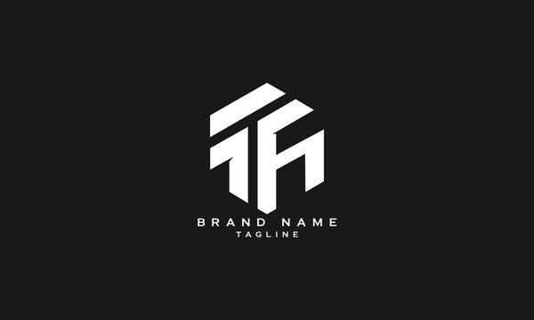 TFH, TH, HT, Abstract initial monogram letter alphabet logo design