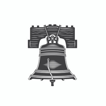 illustration of liberty bell, vector art.