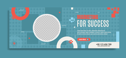 Business webinar horizontal banner template design. Very suitable for online class programs, marketing, etc.