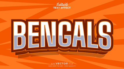 Editable Text Effects for American Football Sports Events Team