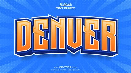 Editable Text Effects for American Football Sports Events Team