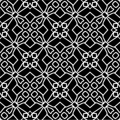 Vector pattern in geometric ornamental style. Black and white color.Seamless pattern.