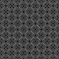 Vector pattern in geometric ornamental style. Black and white color.Seamless pattern.