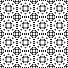 Vector pattern in geometric ornamental style. Black and white color.Seamless pattern.