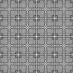 Vector pattern in geometric ornamental style. Black and white color.Seamless pattern.