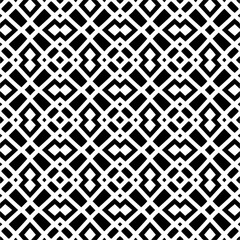 Vector pattern in geometric ornamental style. Black and white color.Seamless pattern.