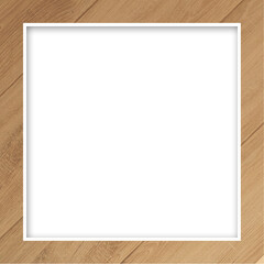 Fototapeta premium wooden photo frame square transparant background