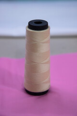 Spools of multicolor swings thread with Shallow depth of field