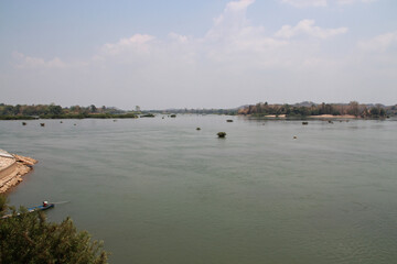 river mekong at khong island in laos 
