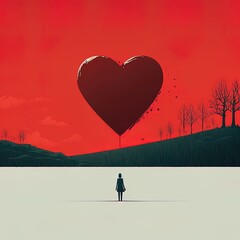 Cute and simple minimalist valentine background image
