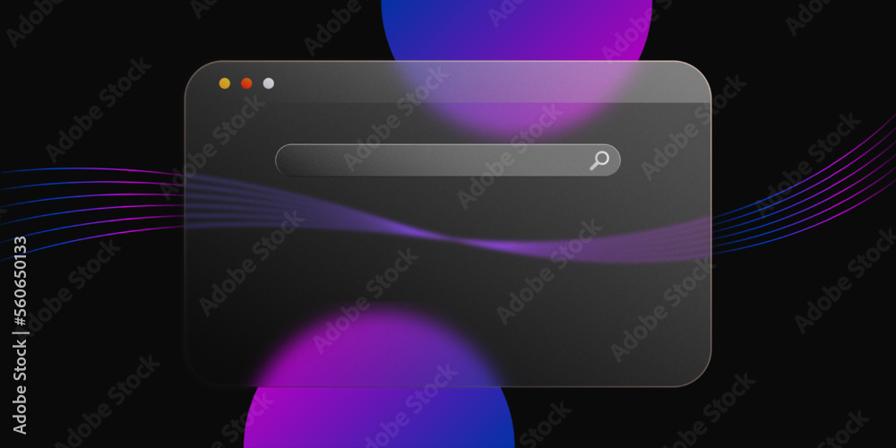 Wall mural browser window background. website template design. vector template. glass memphis. mockup for websi