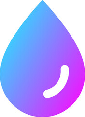 Water drop icon in gradient colors. Liquid signs illustration.