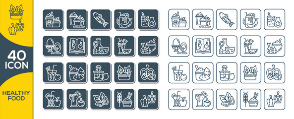 HEALTHY FOOD ICON DESIGN