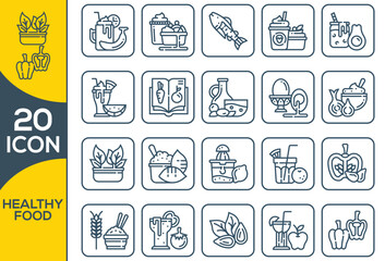 HEALTHY FOOD ICON DESIGN