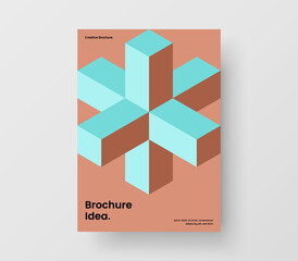 Abstract geometric tiles catalog cover illustration. Modern leaflet design vector layout.
