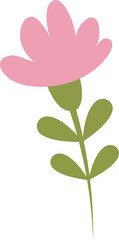 Pink flower vector icon