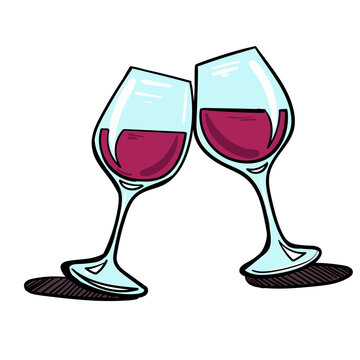 two glasses of wine