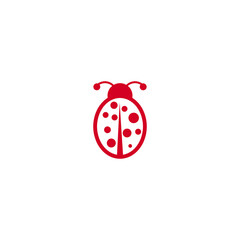  Ladybug logo. Insect  illustration