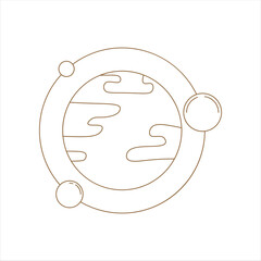 Monoline Element Design Vector