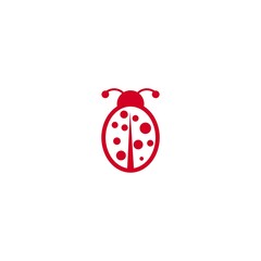  Ladybug logo. Insect  illustration