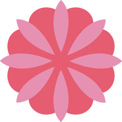 Pink flower vector icon