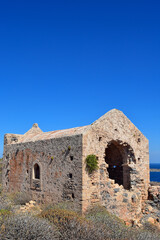 Ehemalige Festungskapelle auf der Insel Imeri Gramvousa, Kreta (Griechenland) 