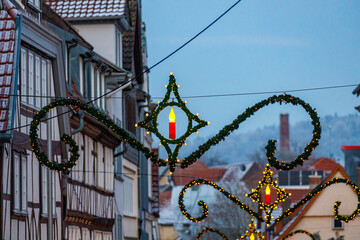 Fototapeta na wymiar The city of Bad Hersfeld at the Advent 