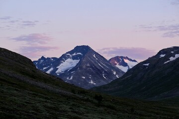 Beautiful mountain view from Visdalen valley, on Visa River, around Spiterstulen - Norwegian...