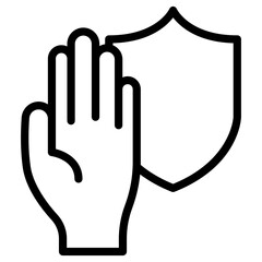 Obraz premium hand protection icon