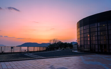 春の与島から備讃瀬戸の夕暮れ（香川県坂出市）