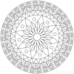 Leaf Flower Petal Coloring Mandala Art Simple Graphic Shape Vector Floral Oriental Outline Vintage Decorative Elements Pattern Illustration Islam Arabic Indian Turkish Mystic Religion Morals Lotus