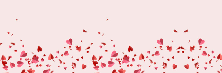 Banner mit Herzen / Valentinstag