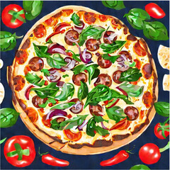 frische italienische Pizza