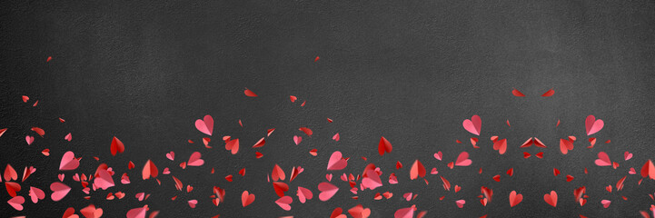 Banner mit Herzen / Valentinstag