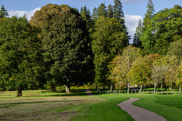 The garden of Glamis Castle, in Angus, Scotland.