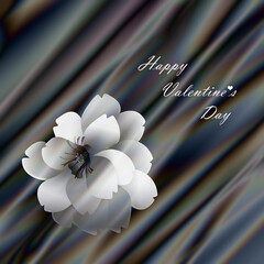 Beautiful background for Happy Valentine's Day with flower style background design for greeting card, illustration.