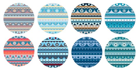 Set of abstract colorful circles in different colors