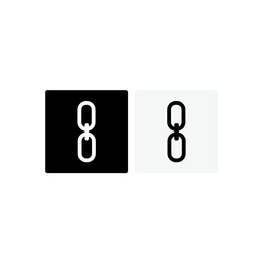 Chain, link icon isolated  background