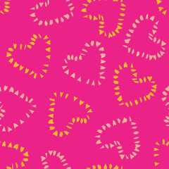 Heart shape seamless pattern design