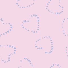 Heart shape seamless pattern design