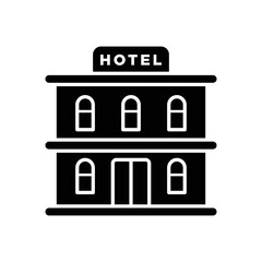 Hotel building icon vector design vector