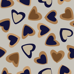 Heart shape seamless pattern design