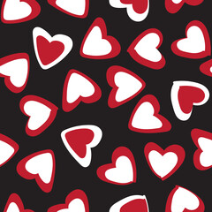 Heart shape seamless pattern design