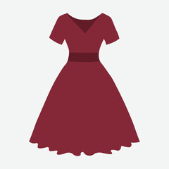 Vector illustration of female dress
