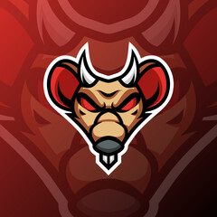 vector graphics illustration of a rat evil in esport logo style. perfect for game team or product logo © YusufMC