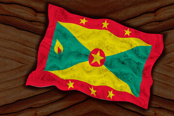 National flag of Grenada. Background  with flag of Grenada.