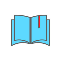 book,icon,color, design ,flat, style,trendy collection,template